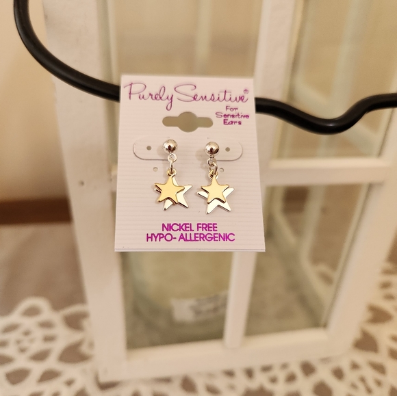 💥SALE💥Purely Sensitive,NWT, Gold & Silver Star Earrings - Picture 4 of 4